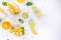 Summer citrus punch with oranges and lime Royalty Free Stock Photo