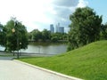 Summer City: skyscrapers and trees