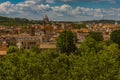 Summer cityscape of the historic center of Rome Royalty Free Stock Photo