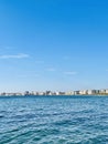 Summer cityscape of Vlore town. Adriatic sea, Albania.