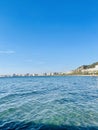 Summer cityscape of Vlore town. Adriatic sea, Albania.