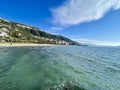 Summer cityscape of Vlore town. Adriatic sea, Albania.