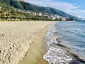 Summer cityscape of Vlore town. Adriatic sea, Albania.