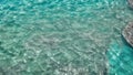 Summer clear water, shore, beach, sunlight, ripple reflection, transparency Generative AI