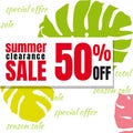 Summer clearance sale background
