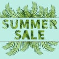 Summer clearance sale web template.Discount banner with copyspace.
