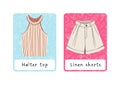 Summer Clothes And Accesories Tarjetas Educativas Recurso De EFL - 1 Royalty Free Stock Photo