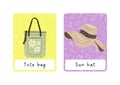 Summer Clothes And Accesories Tarjetas Educativas Recurso De EFL - 6 Royalty Free Stock Photo