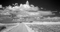 Summer clouds over fields Royalty Free Stock Photo