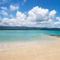 Summer clouds over the island