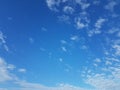 Summer cloudscape blue sky with clouds cloudy atmosphere natural empty blank background Royalty Free Stock Photo