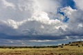 Summer cloudscape with cumulonimbus clouds Royalty Free Stock Photo