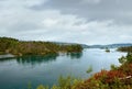 Summer cloudy fjord landscape (Norway Royalty Free Stock Photo