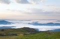 Summer cloudy mountain landscape