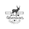 Summer Club Adventures Vintage Emblem