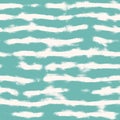 Aegean teal broken stripe seamless background with grunge wave texture. Summer coastal living style rustic grunge home