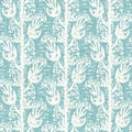 Aegean teal mottled flower linen texture background. Summer coastal living style 2 tone fabric effect. Sea green wash