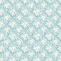 Aegean teal mottled flower linen texture background. Summer coastal living style 2 tone fabric effect. Sea green wash