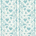 Aegean teal mottled flower linen texture background. Summer coastal living style 2 tone fabric effect. Sea green wash