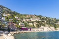 Summer coastline in Villefranche-sur-Mer, City of Nice, France Royalty Free Stock Photo