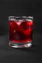 Summer cocktail on isolated black background Royalty Free Stock Photo