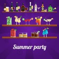 Summer Cocktail Party Concept Royalty Free Stock Photo