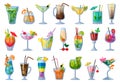 Summer cocktail vector illustration on white background. Vector cartoon set icon fresh drink . Isolated cartoon set icon Royalty Free Stock Photo