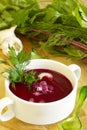 Summer cold beet soup