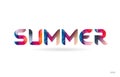 summer colored rainbow word text suitable for logo design