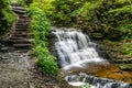 Summer Colors at Mohican Falls in Ricketts Glen State Park of Pennsylvania Royalty Free Stock Photo