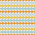 Summer colors seamless pattern with battlement curved lines. Repeated geometric figures wallpaper. Modern surface. Royalty Free Stock Photo