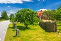 Summer colors of Swedish village Royalty Free Stock Photo