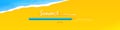 The summer is coming banner. The concept with sea and sand and the loading bar. A vector illustration Royalty Free Stock Photo