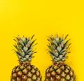 Summer concept. Conceptual. Tasty appetizing half of pineapple o