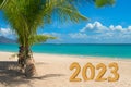 Summer. Summer 2023. Summer concept with the number written on the image. June 21, 2023.