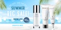 Summer cosmetic set ads