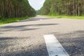 Summer country road with trees forestconcept Royalty Free Stock Photo