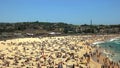 A shot of summer crowds at bondi beach Royalty Free Stock Photo