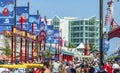 Summer crowds at Navy Pier in Chicago Royalty Free Stock Photo