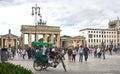 Crowds at Brandenburg Gate in Berlin, Germany