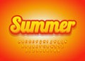 Summer 3d font style effect, retro vibes