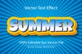 Summer 3d Text effect vector design fully editable Royalty Free Stock Photo