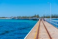 Summer day at Busselton jetty in Australia Royalty Free Stock Photo