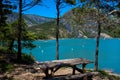 Shore of the lake Serre Poncon in France