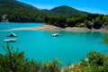 Shore of the lake Serre Poncon in France