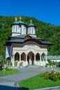 Summer day at Lainici Monastery in Romania