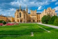 Summer day at Lednice chateau in Czech republic Royalty Free Stock Photo
