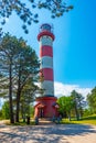 Summer day at Nida lighthouse in Lithuania Royalty Free Stock Photo