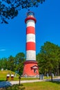 Summer day at Nida lighthouse in Lithuania Royalty Free Stock Photo
