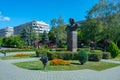 Summer day at a park in the center of Ploiesti in Romania Royalty Free Stock Photo